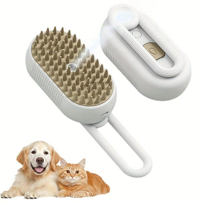 [New Pet Steam Brush] 3 In 1 Cat Steam Brush, Pet Steam Groomer Comb, Cat Steam Brush For Cats Dogs, 2025 New Pet Steam Hair Steamy Brushes