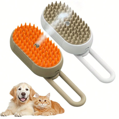 [New Pet Steam Brush] 3 In 1 Cat Steam Brush, Pet Steam Groomer Comb, Cat Steam Brush For Cats Dogs, 2025 New Pet Steam Hair Steamy Brushes