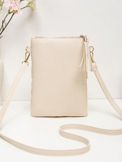 New Small Crossbody Bag For Women, Niche Beach Side Versatile Shoulder Bag, Fashionable Mini Square Envelope Bag, Versatile Ins Casual Crossbody Vacation Beach Bag, Beach, Holiday, Straw Bag