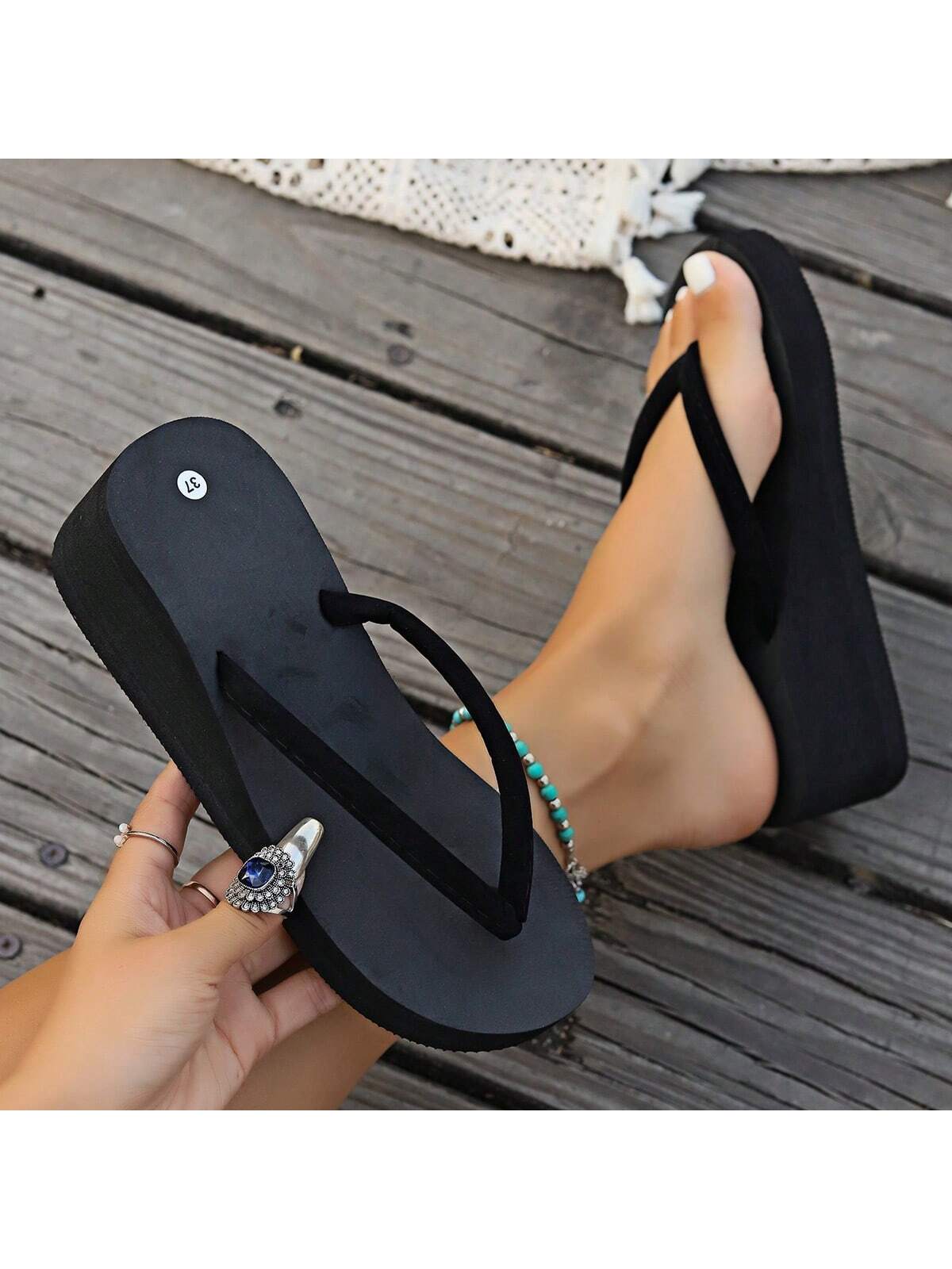 New Women's Fashion Cool Thong Platform Wedge Heel Sandals,Flip Flops,Spring Summer Outfits