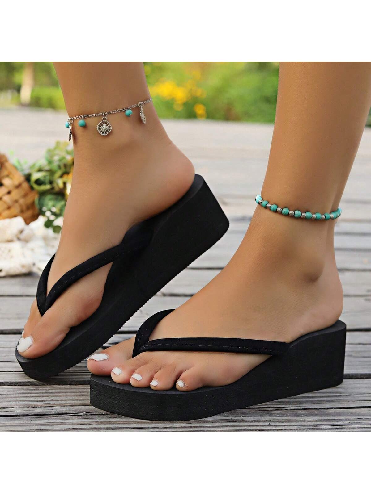 New Women's Fashion Cool Thong Platform Wedge Heel Sandals,Flip Flops,Spring Summer Outfits