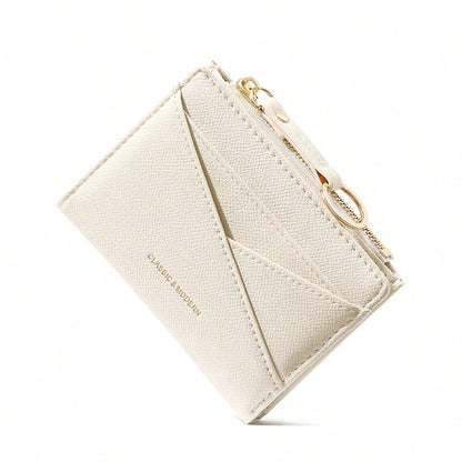 New Women Wallet & Key Chain Asymmetrical Design Ultra-Thin Portable Bifold Zipper Coin Purse For Women Wallet Mini Wallet Purse Wallet Small Wallet Cute Wallet Keychain Wallet Fall Wallet Autumn
