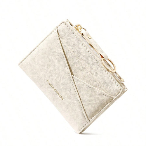 New Women Wallet & Key Chain Asymmetrical Design Ultra-Thin Portable Bifold Zipper Coin Purse For Women Wallet Mini Wallet Purse Wallet Small Wallet Cute Wallet Keychain Wallet Fall Wallet Autumn