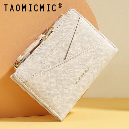 New Women Wallet & Key Chain Asymmetrical Design Ultra-Thin Portable Bifold Zipper Coin Purse For Women Wallet Mini Wallet Purse Wallet Small Wallet Cute Wallet Keychain Wallet Fall Wallet Autumn