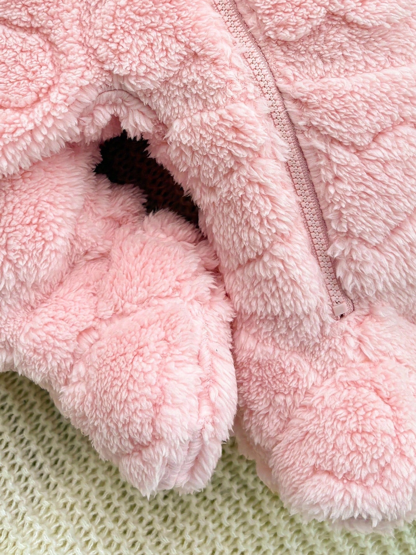 Newborn Baby Girl Cute Fluffy Pink Heart Pajamas,Autumn/Winter Winter Jumpsuit Snowsuit Clothes Warm Fleece Fall