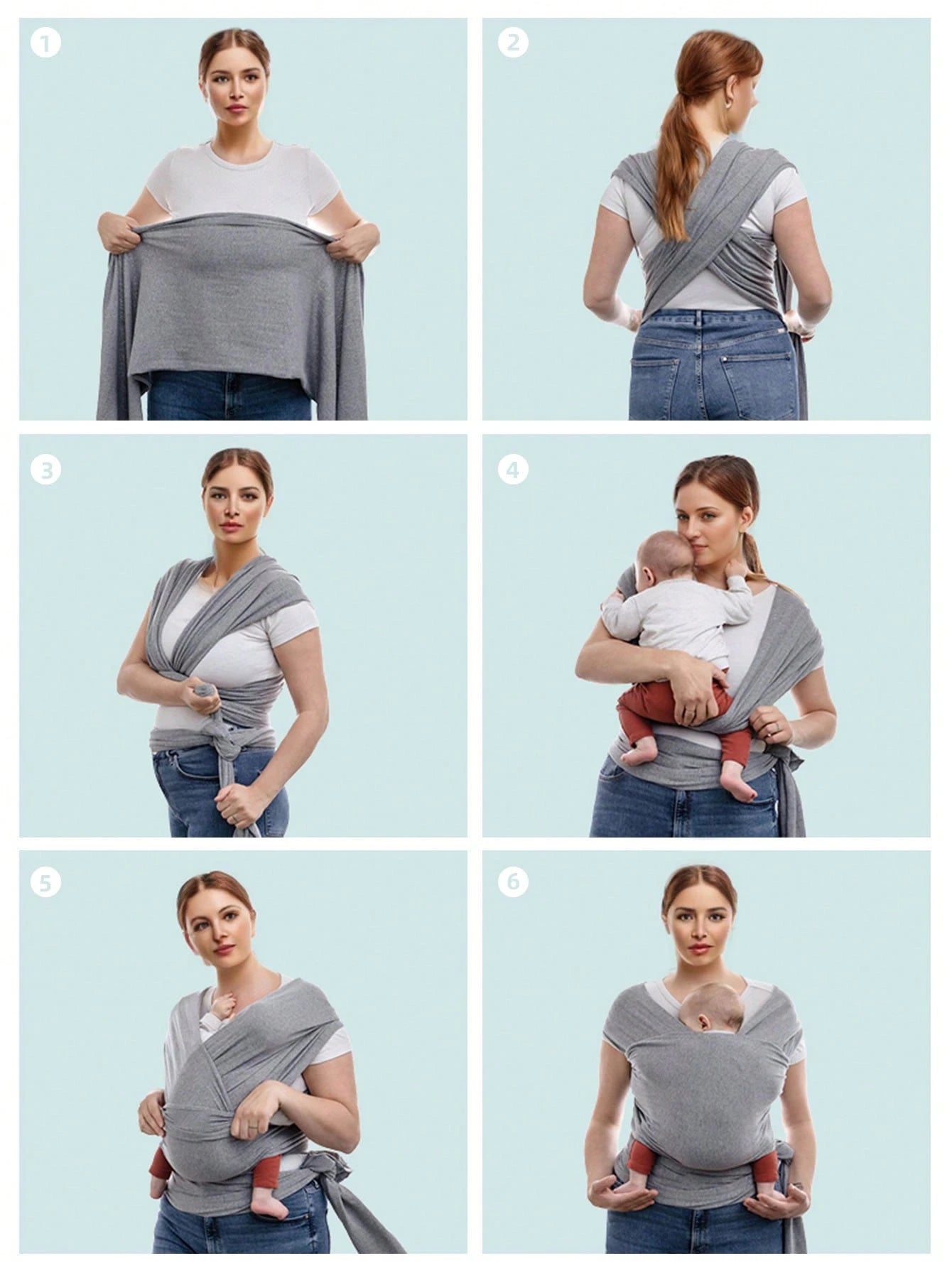 Newborn Infant Multi-Function Front Carry Wrap Carrier, Baby Carrier For Outdoor Use, Convenient & Portable, Suitable For All Seasons