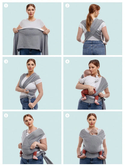 Newborn Infant Multi-Function Front Carry Wrap Carrier, Baby Carrier For Outdoor Use, Convenient & Portable, Suitable For All Seasons
