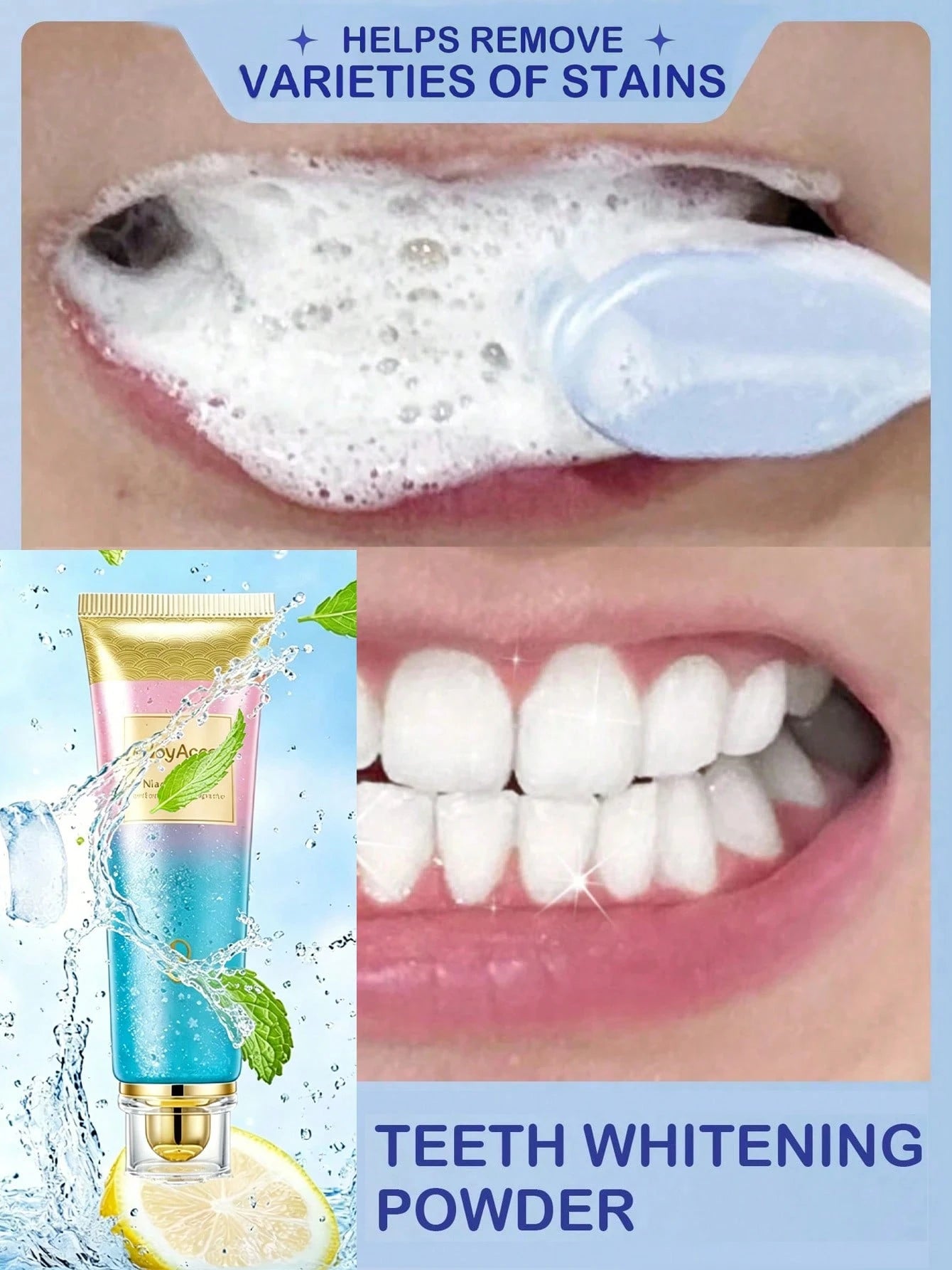 Niacinamide Whitening Toothpaste, Clean Peach Flavor, Get Rid Of Smoke Stains, Coffee Stains, Tea Stains, Keep Your Mouth Clean And White, Good Choice For Vacation, Beach, Travel Essentials, Suitable