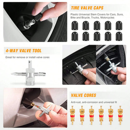 Nilight 158Pcs Fender Liner Push-Type Retainer Cowl Panel Vent Cap For Subaru 90913-0067 90914-0051 90914-0007 90914-0063 91486-KJ010 Fastener Remover 4-Way Tools Tire Caps Tire Cores