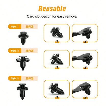Nilight 158Pcs Fender Liner Push-Type Retainer Cowl Panel Vent Cap For Subaru 90913-0067 90914-0051 90914-0007 90914-0063 91486-KJ010 Fastener Remover 4-Way Tools Tire Caps Tire Cores
