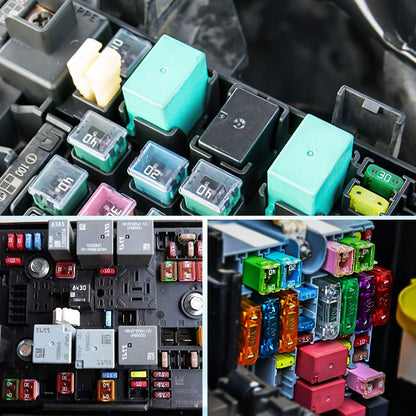 Nilight Blade Jcase Car Fuse Assortment Kit 5A 7.5A 10A 15A 20A 25A 30A Standard Mini Fuses 20A 30A 40A 50A 60A Low Tall STD Profile Fuses For Car Truck,250PCS Fuses + Box Fuses