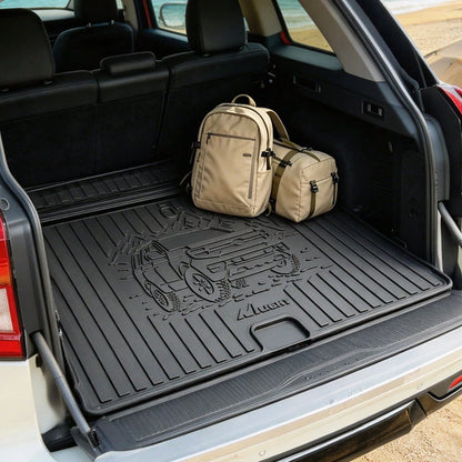 Nilight Rear Trunk Cargo Mat Compatible With Jeep Wrang Ler JK 2007-2012, All-Weather TPE Cargo Liner, Waterproof Anti-Slip Boot Floor Mat Accessories
