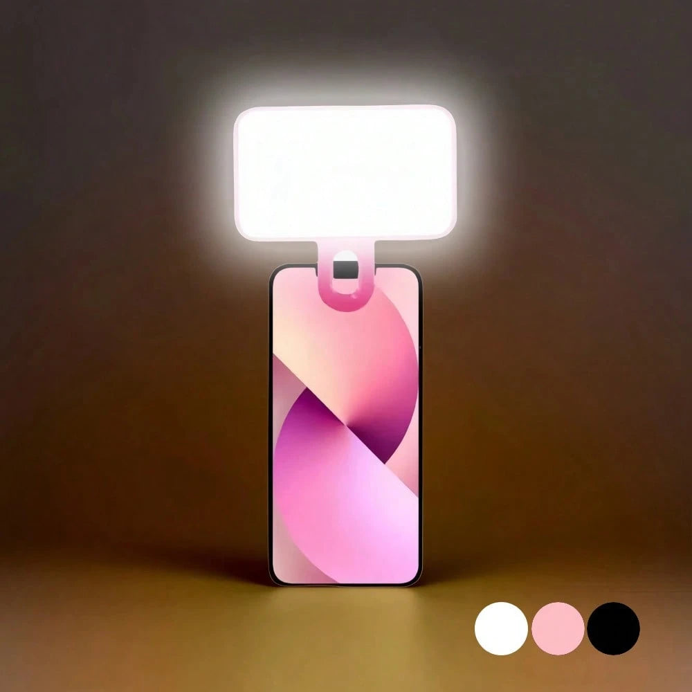 No 015062149-0001 1PC Black Pink White Dual Color Temperature LED Fill Light Selfie Light Portable Selfie Light Clip On Fill Light Phone Selfie Lamp For Mobile Phanes And Computers Makeup Zoom Confere