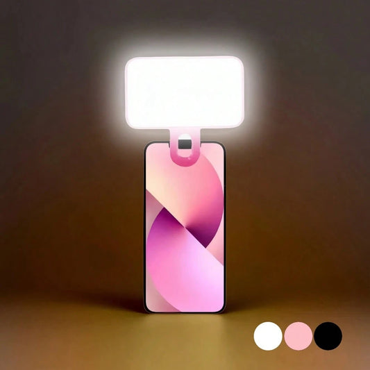 No 015062149-0001 1PC Black Pink White Dual Color Temperature LED Fill Light Selfie Light Portable Selfie Light Clip On Fill Light Phone Selfie Lamp For Mobile Phanes And Computers Makeup Zoom Confere