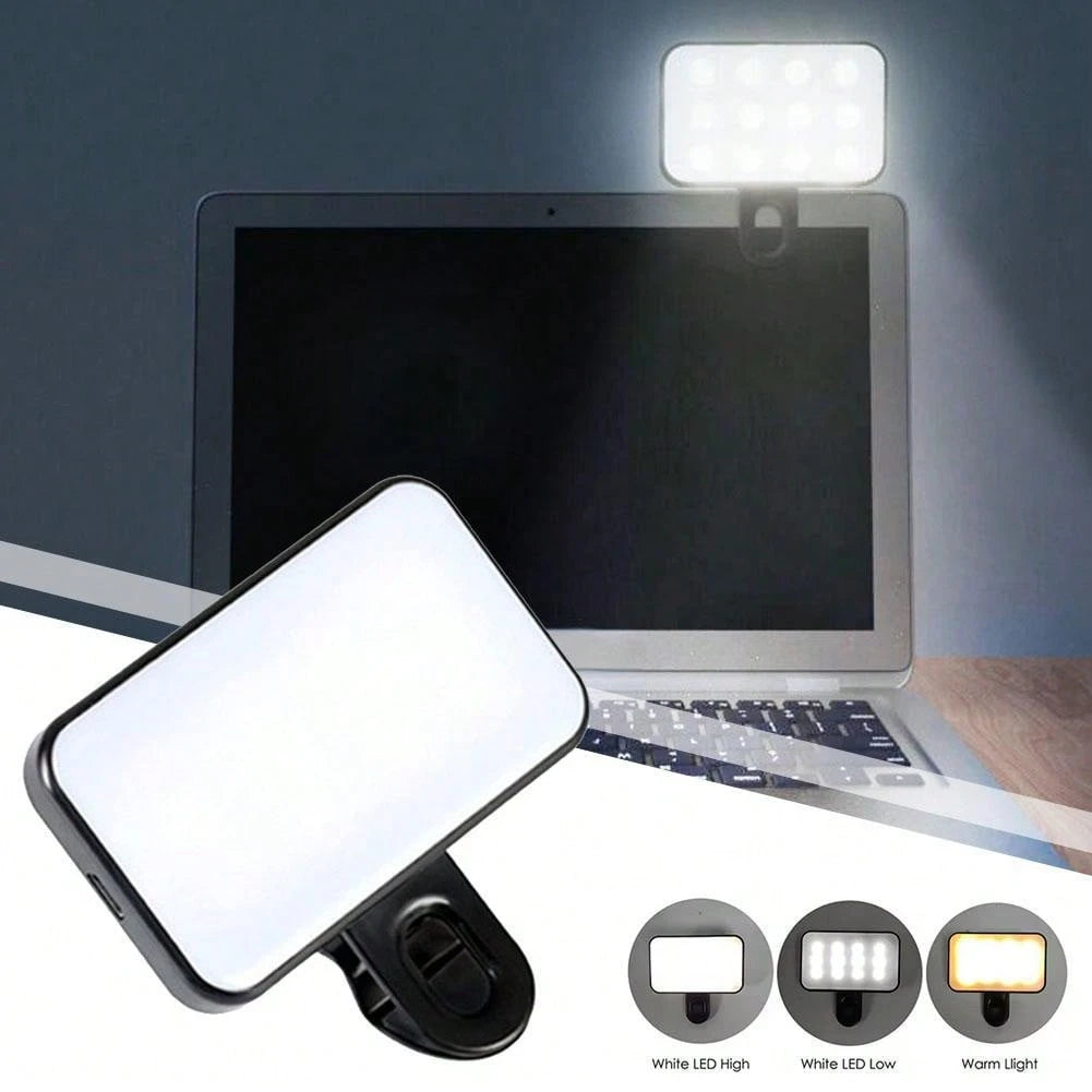 No 015062149-0001 1PC Black Pink White Dual Color Temperature LED Fill Light Selfie Light Portable Selfie Light Clip On Fill Light Phone Selfie Lamp For Mobile Phanes And Computers Makeup Zoom Confere