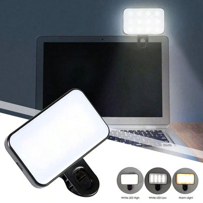 No 015062149-0001 1PC Black Pink White Dual Color Temperature LED Fill Light Selfie Light Portable Selfie Light Clip On Fill Light Phone Selfie Lamp For Mobile Phanes And Computers Makeup Zoom Confere