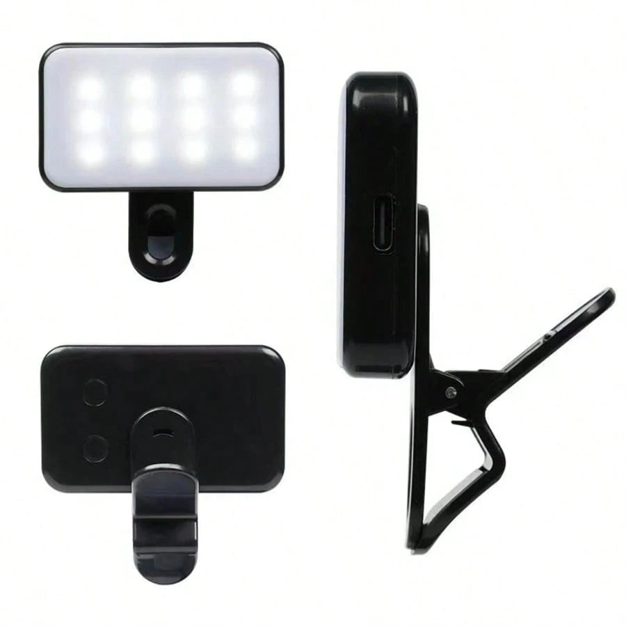 No 015062149-0001 1PC Black Pink White Dual Color Temperature LED Fill Light Selfie Light Portable Selfie Light Clip On Fill Light Phone Selfie Lamp For Mobile Phanes And Computers Makeup Zoom Confere