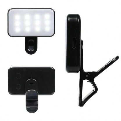 No 015062149-0001 1PC Black Pink White Dual Color Temperature LED Fill Light Selfie Light Portable Selfie Light Clip On Fill Light Phone Selfie Lamp For Mobile Phanes And Computers Makeup Zoom Confere