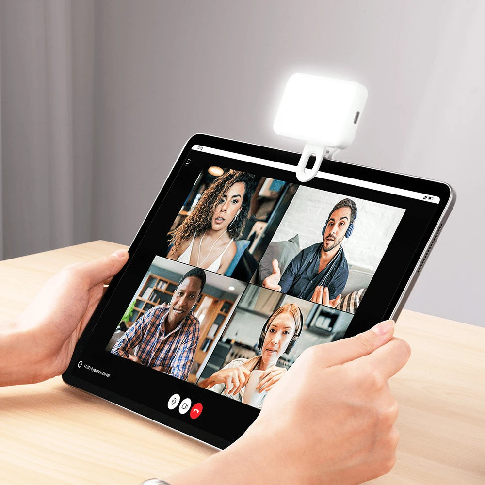 No 015062149-0001 1PC Black Pink White Dual Color Temperature LED Fill Light Selfie Light Portable Selfie Light Clip On Fill Light Phone Selfie Lamp For Mobile Phanes And Computers Makeup Zoom Confere