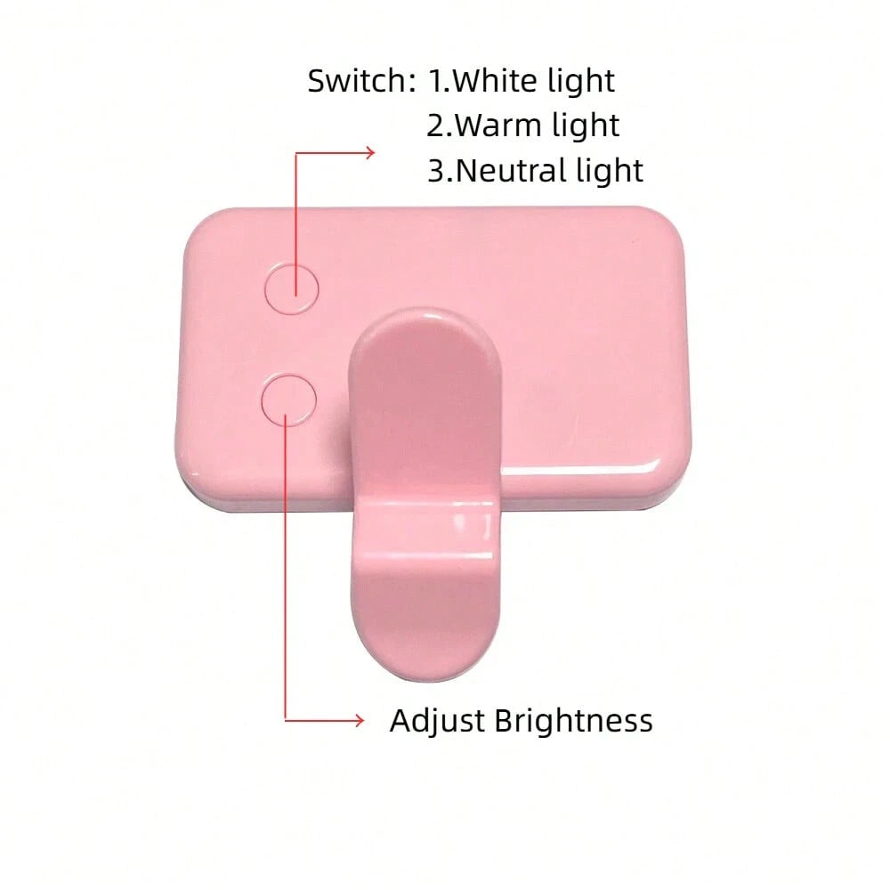 No 015062149-0001 1PC Black Pink White Dual Color Temperature LED Fill Light Selfie Light Portable Selfie Light Clip On Fill Light Phone Selfie Lamp For Mobile Phanes And Computers Makeup Zoom Confere