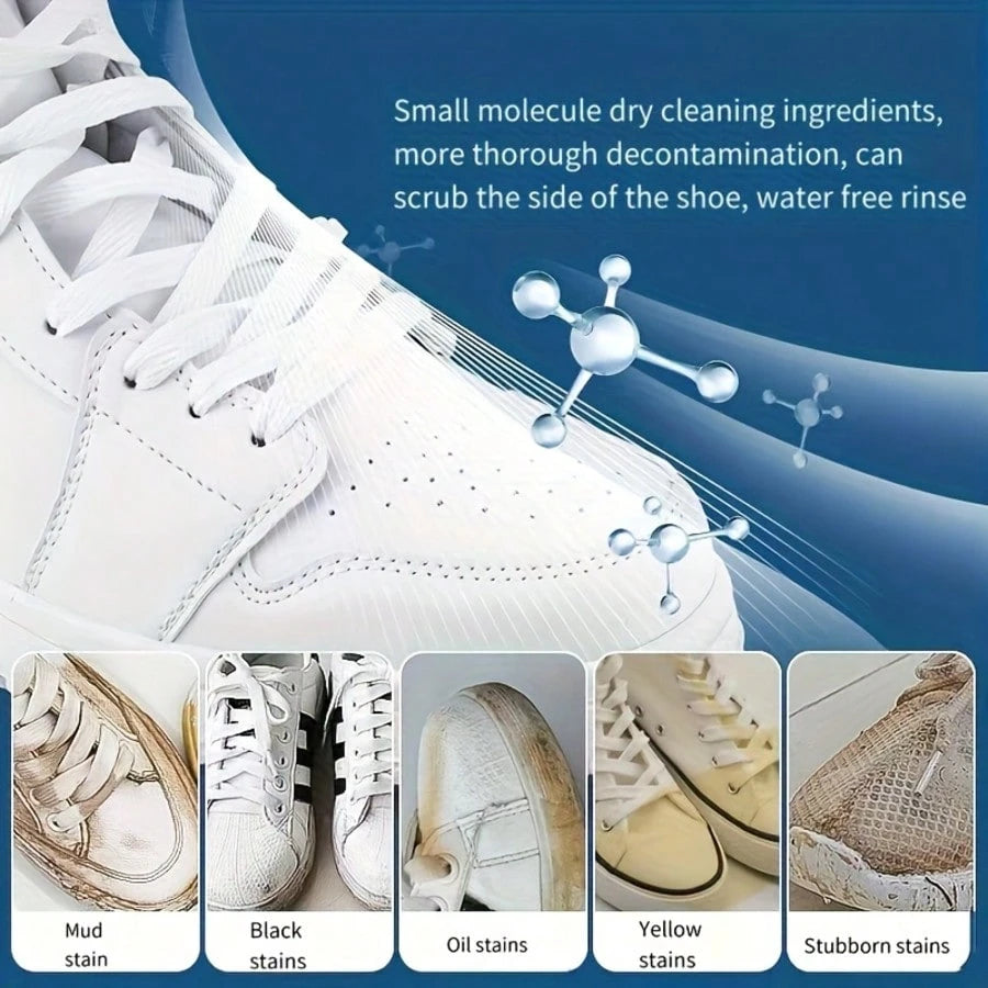 Nuokaiqi White Shoes Cleaning Agent Shoe Leather Brush Shoe Cleaner Decontamination Whitening And Yellowing Foam Shoe Polish Multi-Function Cleaning Agent