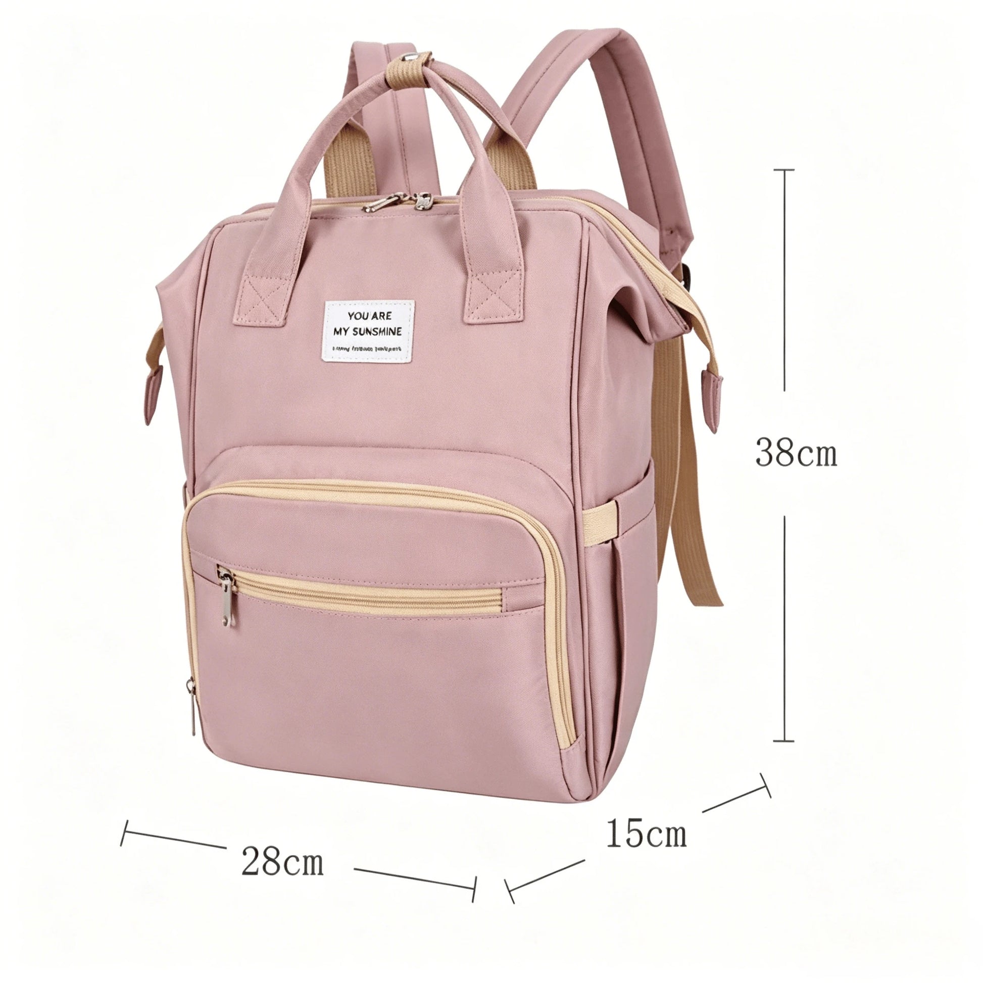 Oaoleer 1pc New Foldable Bed Diaper Backpack, Waterproof And Wear-Resistant, Large Capacity, For Travel, Outings And Daily Use