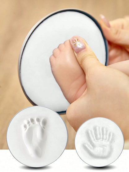 Optional (S=1 Pack 25g Clay + 1 Holder + 1 S Size Round Mold)/ (M=1 Pack 45g Clay + 1 Holder + 1 M Size Round Mold)/ Set=S+M/ Baby 100 Days, 1st Birthday Gift, Newborn Growth Keepsake, Clay For Mak