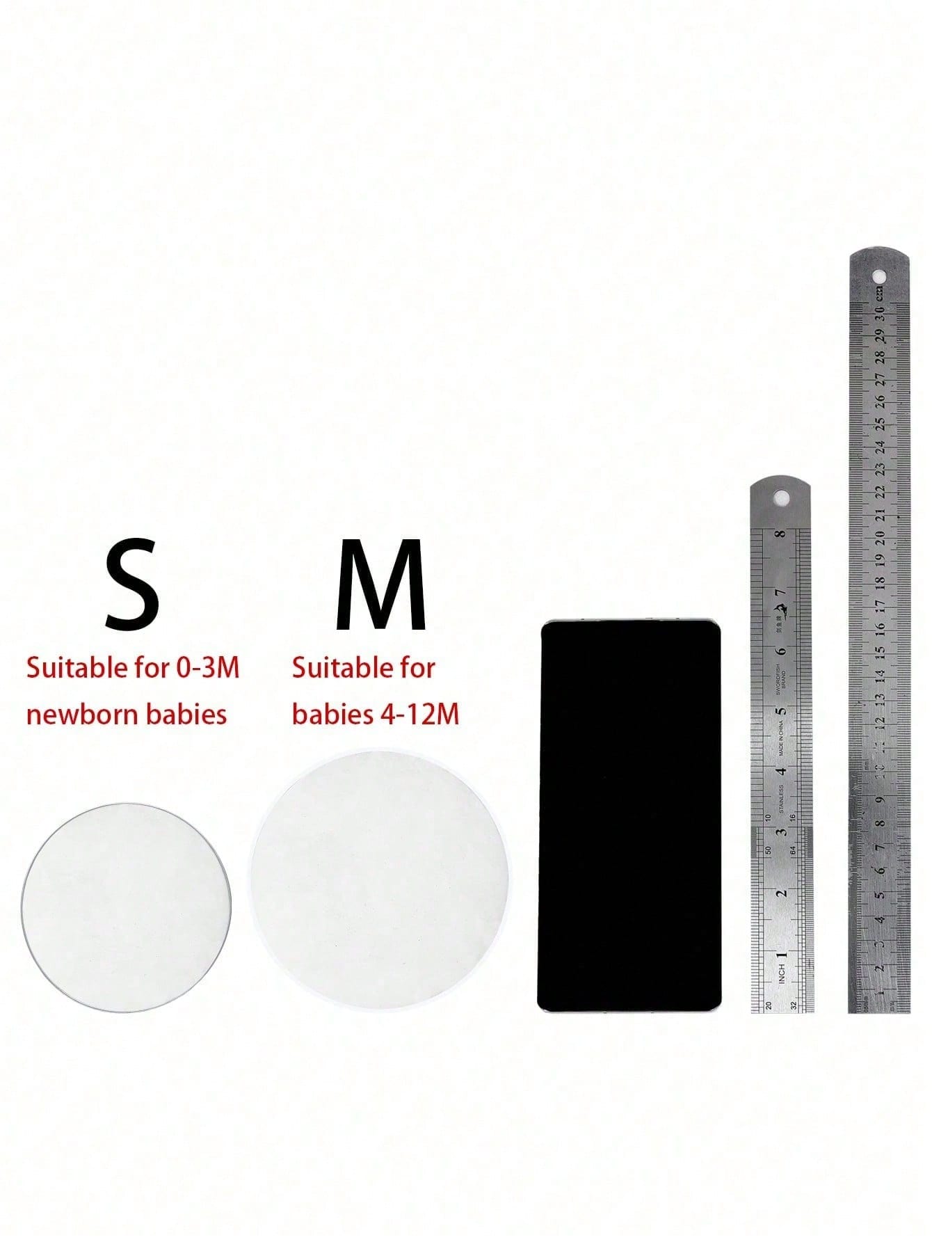 Optional (S=1 Pack 25g Clay + 1 Holder + 1 S Size Round Mold)/ (M=1 Pack 45g Clay + 1 Holder + 1 M Size Round Mold)/ Set=S+M/ Baby 100 Days, 1st Birthday Gift, Newborn Growth Keepsake, Clay For Mak
