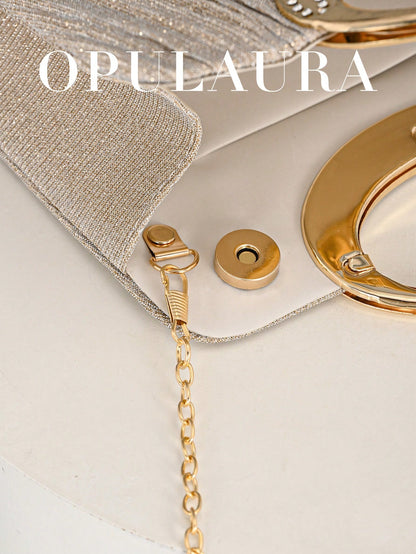OpulAura Women's Fashion Sparkling Crystal Rhinestone Evening Clutch Bag, Glittering Luxury Rhinestone Studded Formal Dress Handbag,Bride, Wedding Items, Prom