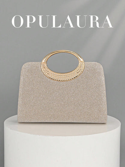 OpulAura Women's Fashion Sparkling Crystal Rhinestone Evening Clutch Bag, Glittering Luxury Rhinestone Studded Formal Dress Handbag,Bride, Wedding Items, Prom