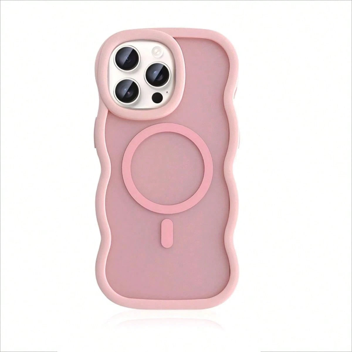 OroBelle High Quality Frosted Advanced Magnetic Wave Silicone Skin Feel Phone Case Compatible With IPhone16 15 14 13 12 11 Pro Max Plus,Thickened Anti-Drop Casing Protector Shockproof No Fingerprint