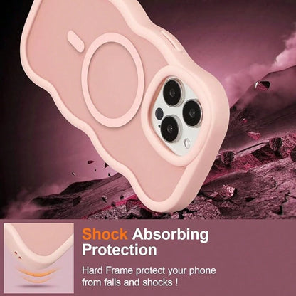 OroBelle High Quality Frosted Advanced Magnetic Wave Silicone Skin Feel Phone Case Compatible With IPhone16 15 14 13 12 11 Pro Max Plus,Thickened Anti-Drop Casing Protector Shockproof No Fingerprint
