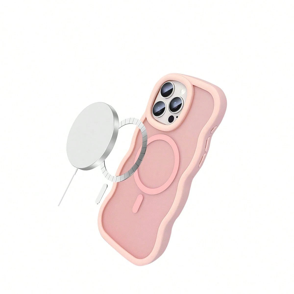 OroBelle High Quality Frosted Advanced Magnetic Wave Silicone Skin Feel Phone Case Compatible With IPhone16 15 14 13 12 11 Pro Max Plus,Thickened Anti-Drop Casing Protector Shockproof No Fingerprint