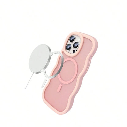 OroBelle High Quality Frosted Advanced Magnetic Wave Silicone Skin Feel Phone Case Compatible With IPhone16 15 14 13 12 11 Pro Max Plus,Thickened Anti-Drop Casing Protector Shockproof No Fingerprint