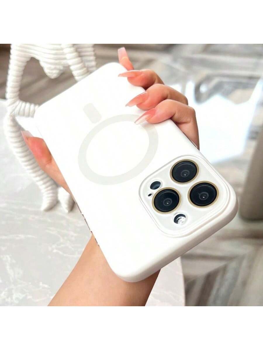 OroBelle Strong Magnetic Liquid Silicone Glass Camera Protector Cover Phone Case Compatible With IPhone17 16 15 14 13 12 11 Pro Max Plus, Compatible With IPhone11 Skin Feel Casing Drop Dust Proof No F