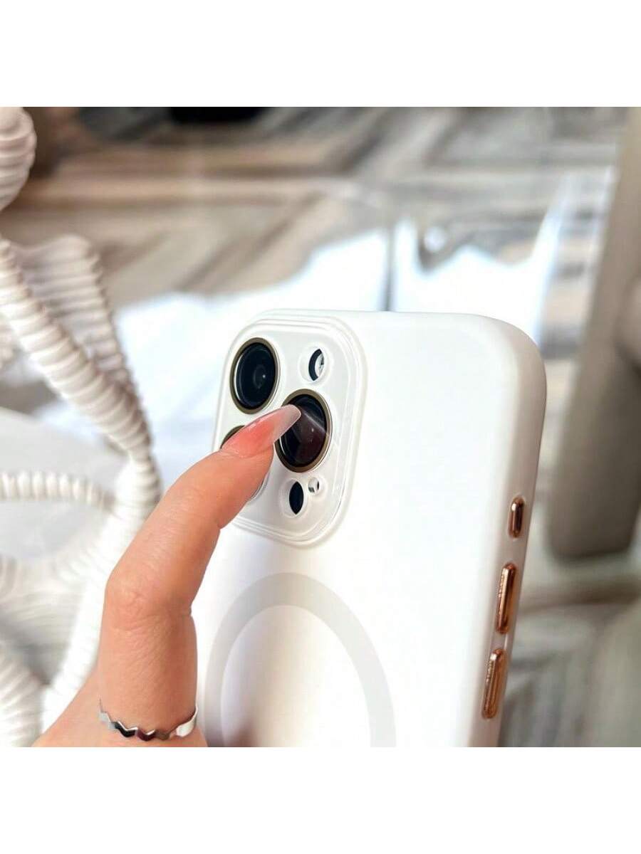 OroBelle Strong Magnetic Liquid Silicone Glass Camera Protector Cover Phone Case Compatible With IPhone17 16 15 14 13 12 11 Pro Max Plus, Compatible With IPhone11 Skin Feel Casing Drop Dust Proof No F
