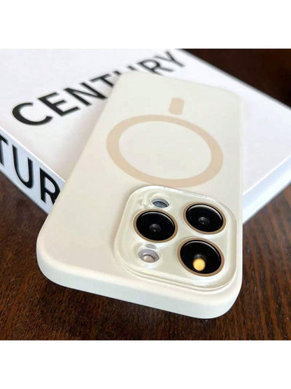 OroBelle Strong Magnetic Liquid Silicone Glass Camera Protector Cover Phone Case Compatible With IPhone17 16 15 14 13 12 11 Pro Max Plus, Compatible With IPhone11 Skin Feel Casing Drop Dust Proof No F