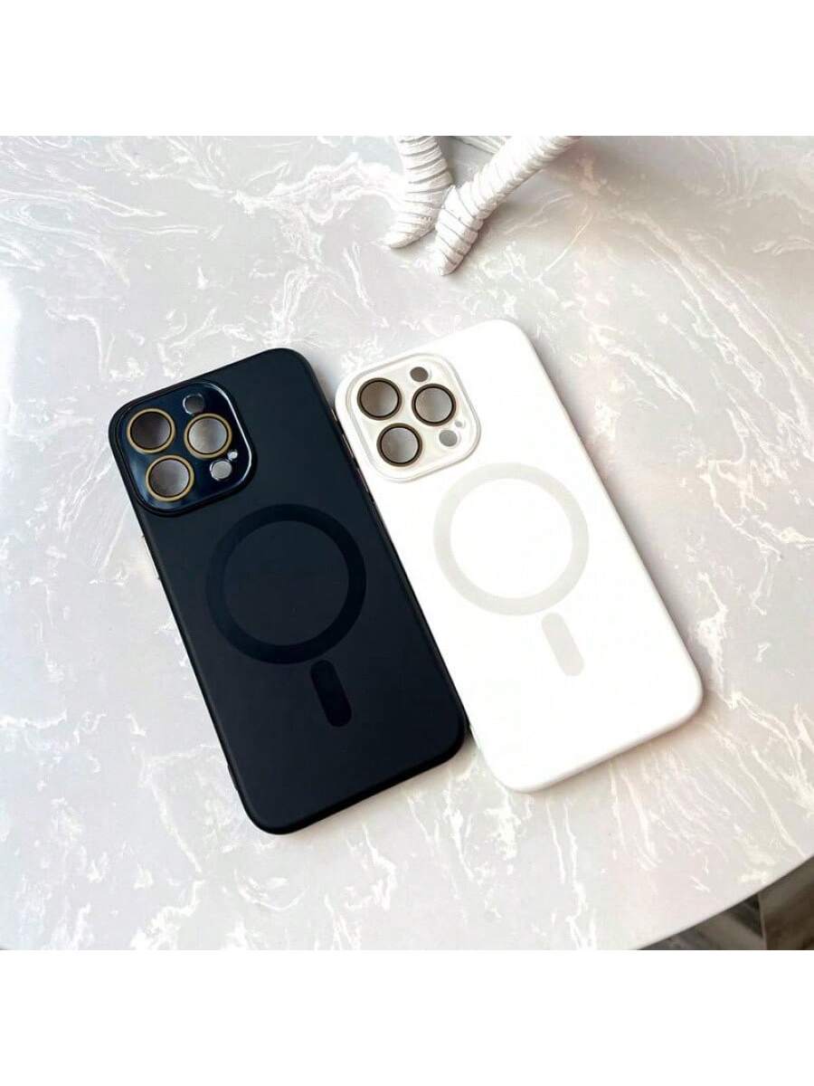 OroBelle Strong Magnetic Liquid Silicone Glass Camera Protector Cover Phone Case Compatible With IPhone17 16 15 14 13 12 11 Pro Max Plus, Compatible With IPhone11 Skin Feel Casing Drop Dust Proof No F