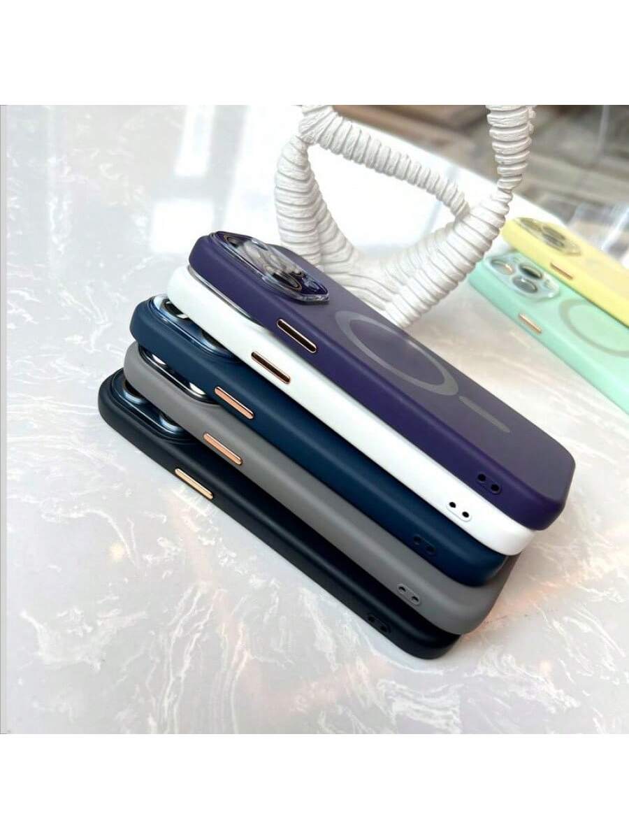 OroBelle Strong Magnetic Liquid Silicone Glass Camera Protector Cover Phone Case Compatible With IPhone17 16 15 14 13 12 11 Pro Max Plus, Compatible With IPhone11 Skin Feel Casing Drop Dust Proof No F