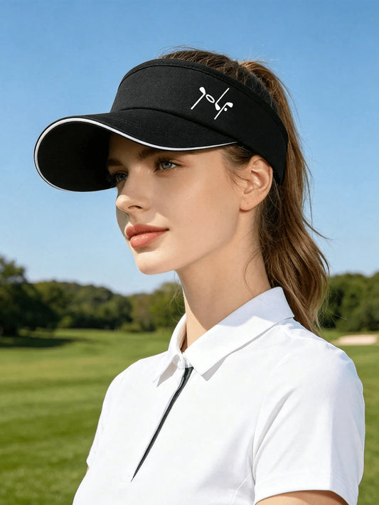 Outdoor Minimalist Casual Sun Hat, Unisex Fashion Sun Hat, Golf Print, Wide Brim Sun Hat Top, Golf Cap, Sports Hat, Summer Marathon Baseball Cap, Casual Sun Hat, Casual, Fashion, Minimalist, Travel An
