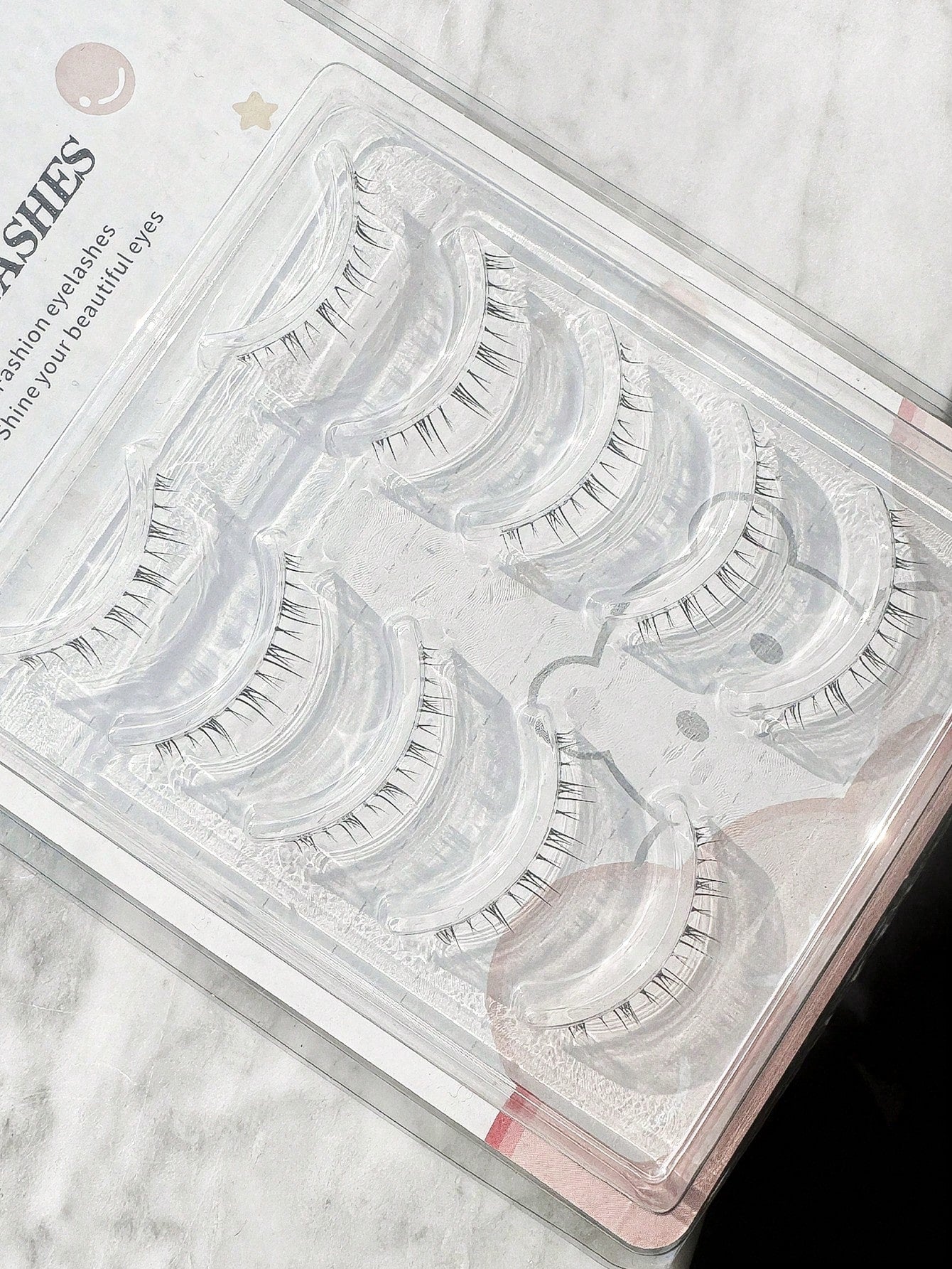 Outopen Natural Lashes Lower False Eyelashes, 5 Pairs, Clear Bands, Slender Natural Look, Japanese Manga Style Spiky Anime Lower Lashes, Dramatic DIY Cosplay Strip Lashes, Reusable