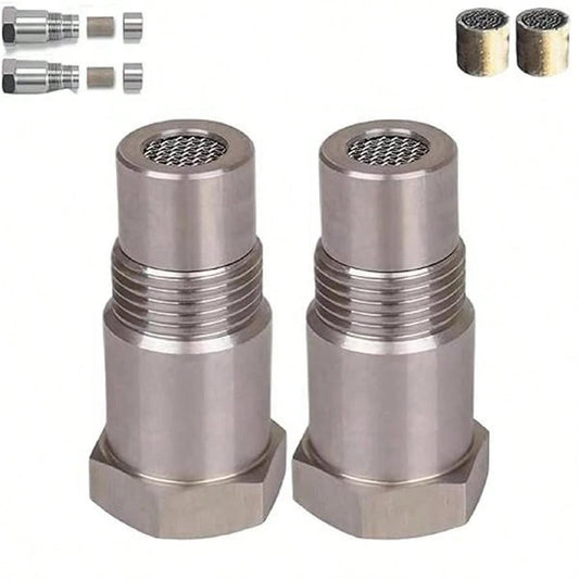 Oxygen Sensor Filter Adapter- New Stainless Steel Extension Pipe Fitting- Car Extension Screw (2 Pcs)