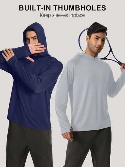 OYGSieg 5-Pack Men's Hooded Sweatshirts, Quick-Drying, Breathable, Lightweight Sportswear Suitable For Fitness, Jogging, And Hiking.
