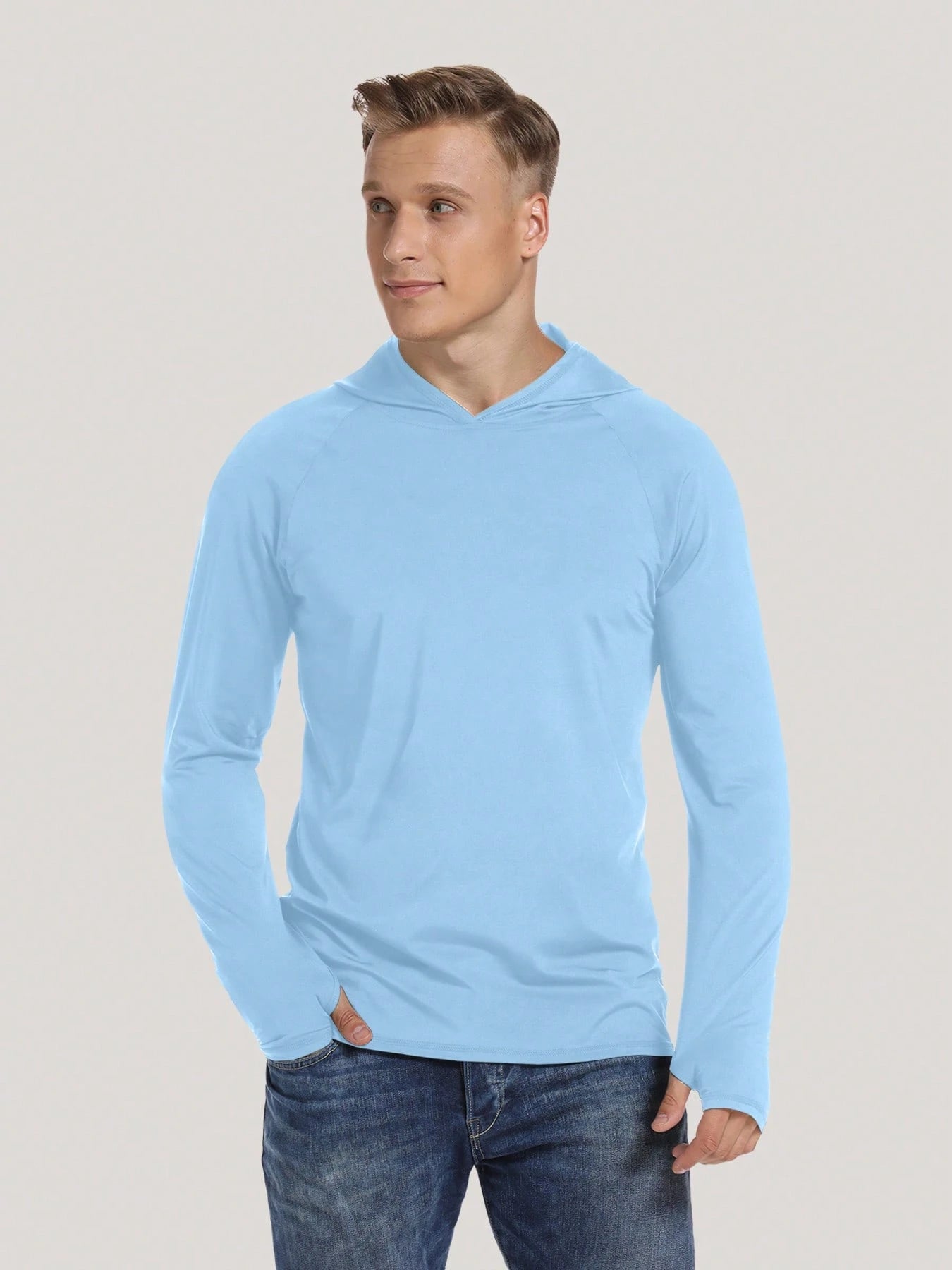 OYGSieg 5-Pack Men's Hooded Sweatshirts, Quick-Drying, Breathable, Lightweight Sportswear Suitable For Fitness, Jogging, And Hiking.