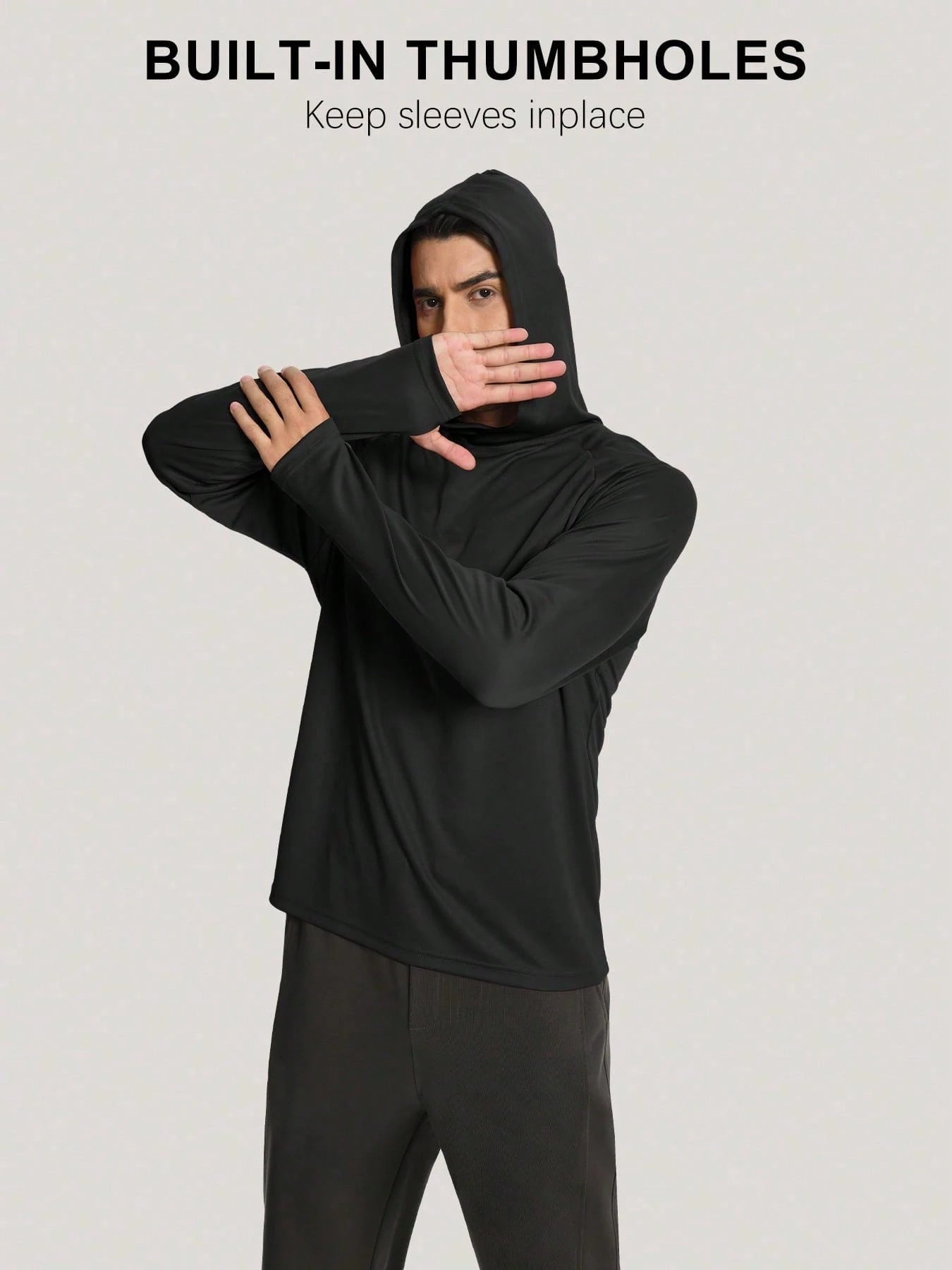 OYGSieg 5-Pack Men's Hooded Sweatshirts, Quick-Drying, Breathable, Lightweight Sportswear Suitable For Fitness, Jogging, And Hiking.