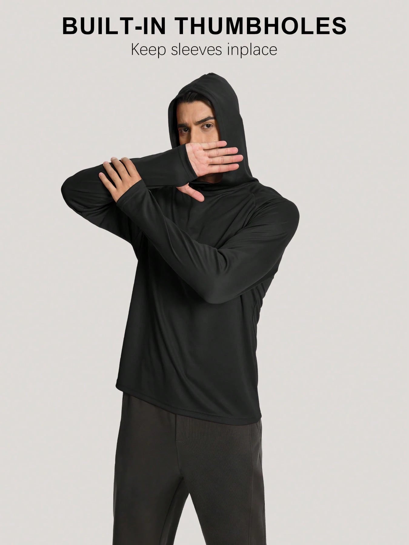 OYGSieg 5-Pack Men's Hooded Sweatshirts, Quick-Drying, Breathable, Lightweight Sportswear Suitable For Fitness, Jogging, And Hiking.
