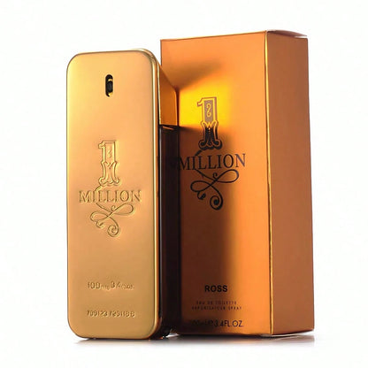 Paco Rabanne 1 Million Classic Original Men's Perfume, Spicy Oriental Flavor, Noble Sweet Feeling, Leather Amber, 3.4oz100ml, Suitable For Parties, Work, Commuting And Other Venues, The Perfect Choice