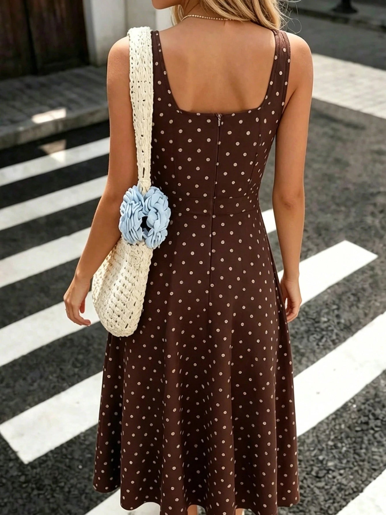 Pariaura Women's Fashionable Elegant Printed Waist Dress Polka Dot Dresses For Women Retro Dresses For Women