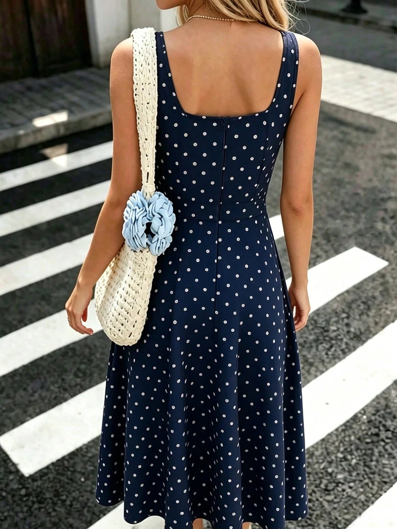 Pariaura Women's Fashionable Elegant Printed Waist Dress