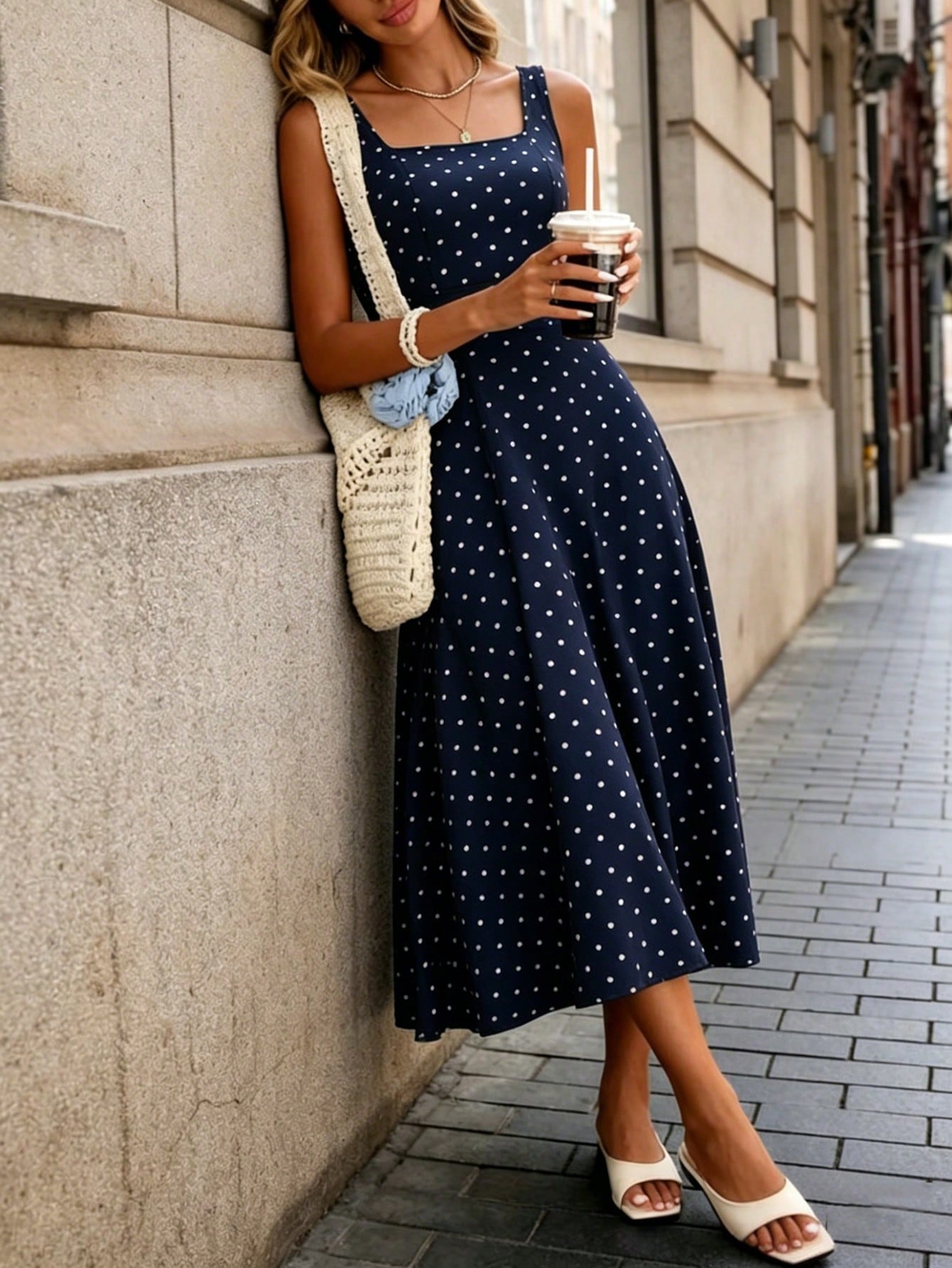 Pariaura Women's Fashionable Elegant Printed Waist Dress